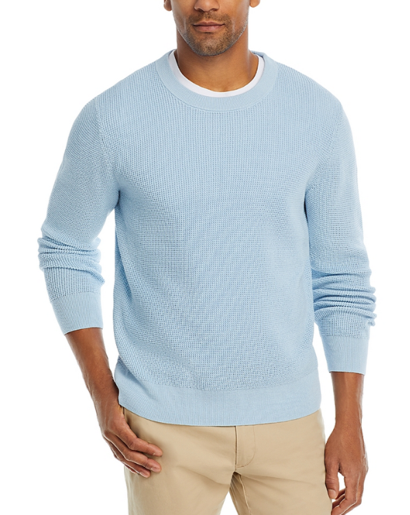 The Men's Store Cotton Thermal Crewneck Sweater MSRP $108