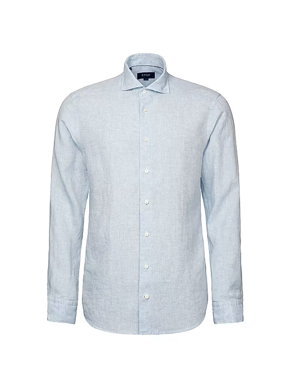 Eton Contemporary Fit Linen Shirt MSRP $280