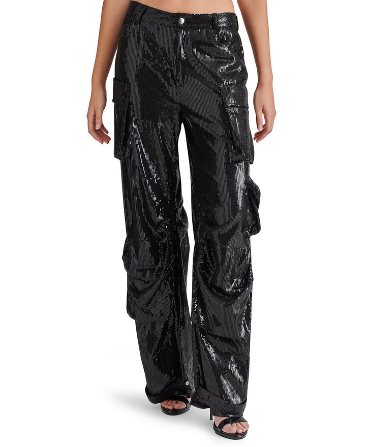 STEVE MADDEN Duo Sequin Cargo Pants MSRP $139