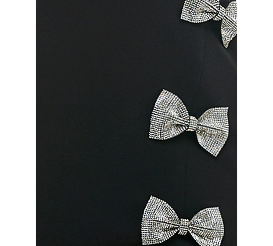 City Studios Juniors' Rhinestone-Bow Sweetheart Mini Dress MSRP $69
