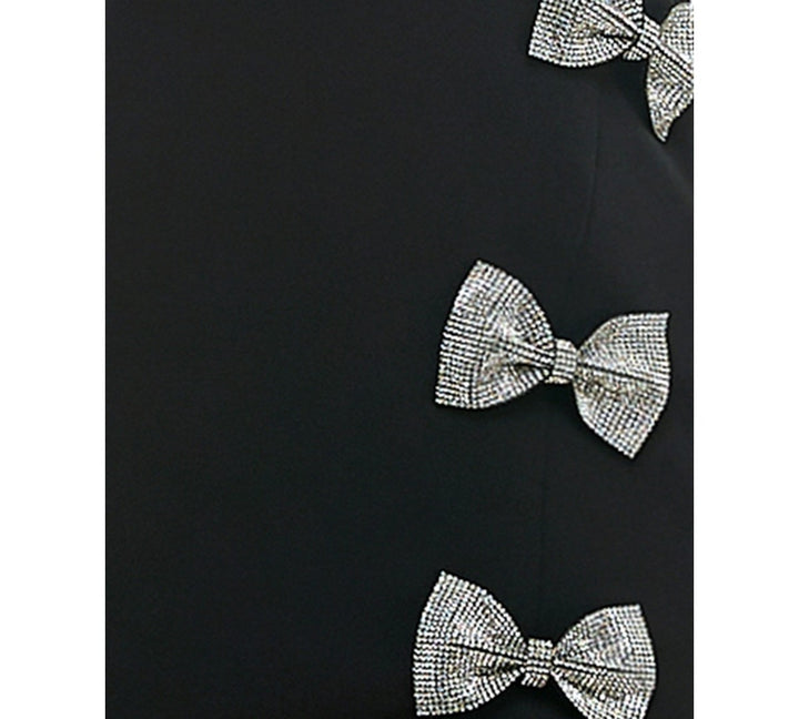 City Studios Juniors' Rhinestone-Bow Sweetheart Mini Dress MSRP $69