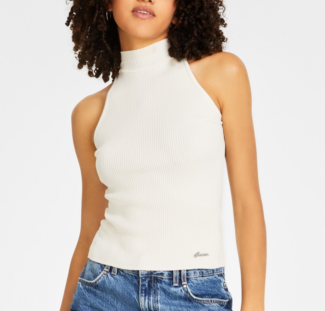 GUESS Blaire Mock Neck Sleeveless Sweater MSRP $69