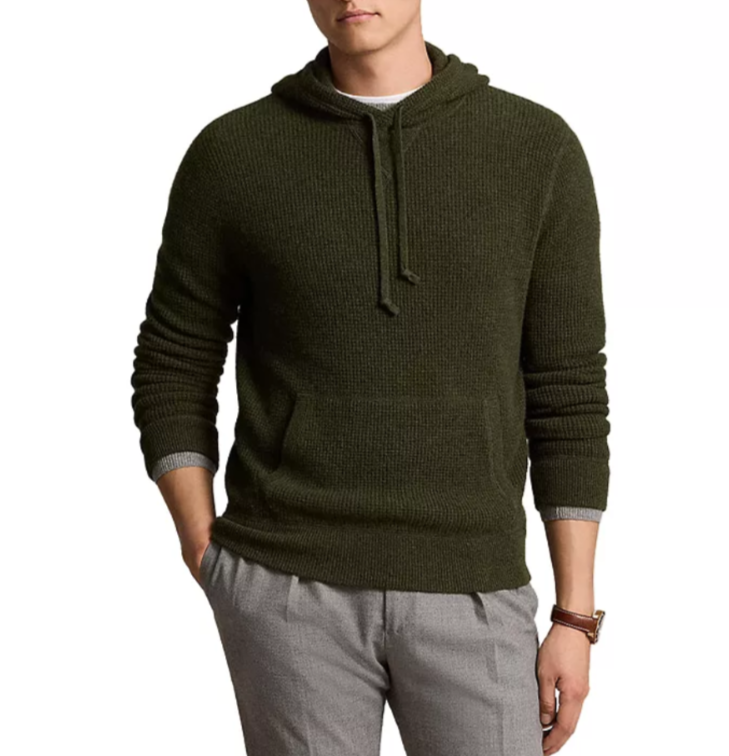 Polo Ralph Lauren Washable Cashmere Hooded Sweater MSRP $398