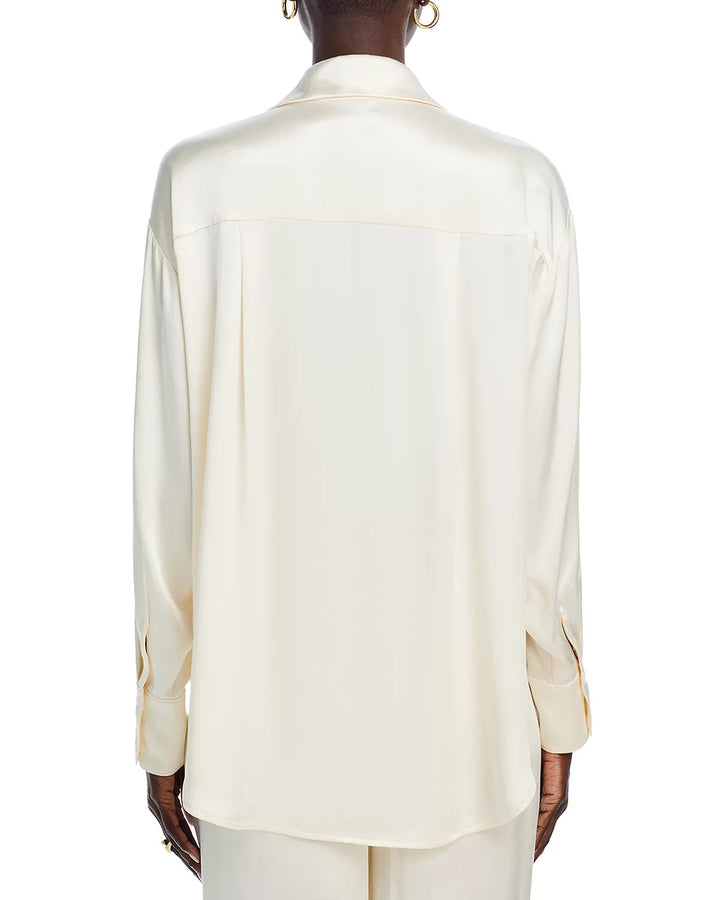 WAYF Fynn Satin Button Front Top MSRP $79