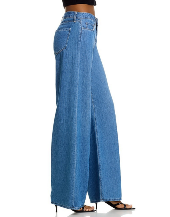 L'Agence Alicent High Rise Sneaker Wide Leg Jeans MSRP $295