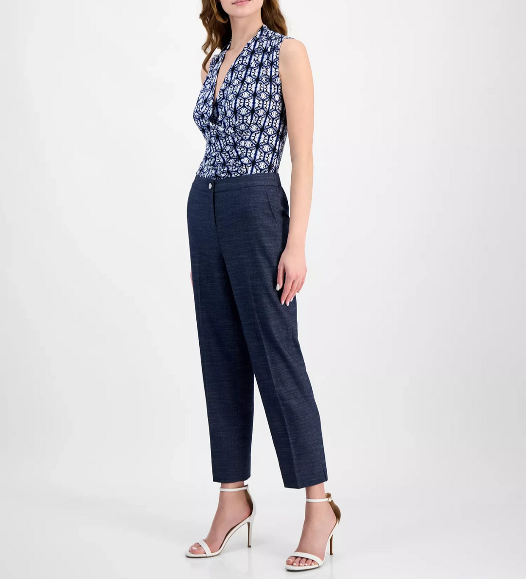 Anne Klein Women's Mid-Rise Straight-Leg Ankle Pants MSRP $99