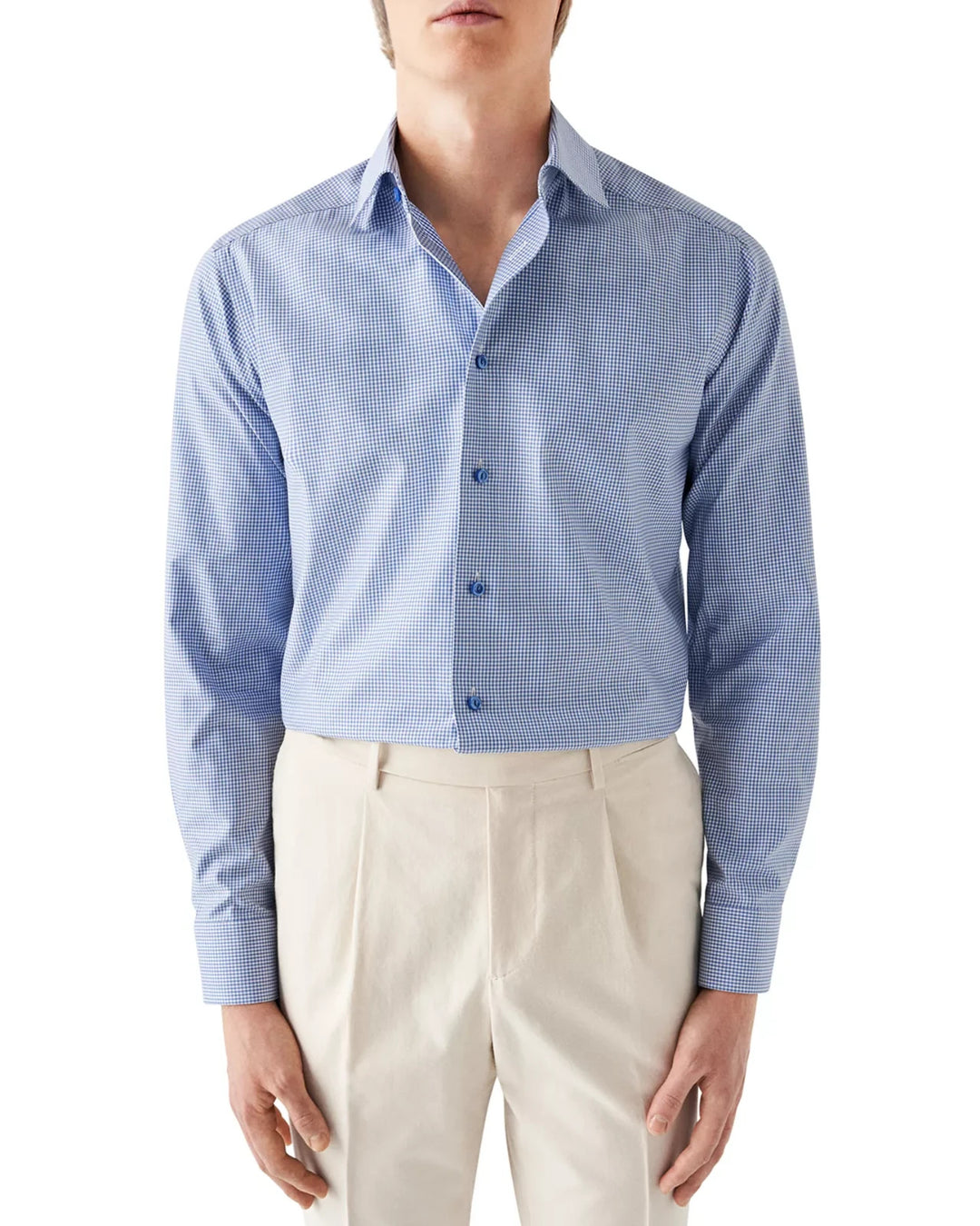 Eton Contemporary Fit Micro Check Shirt MSRP $285