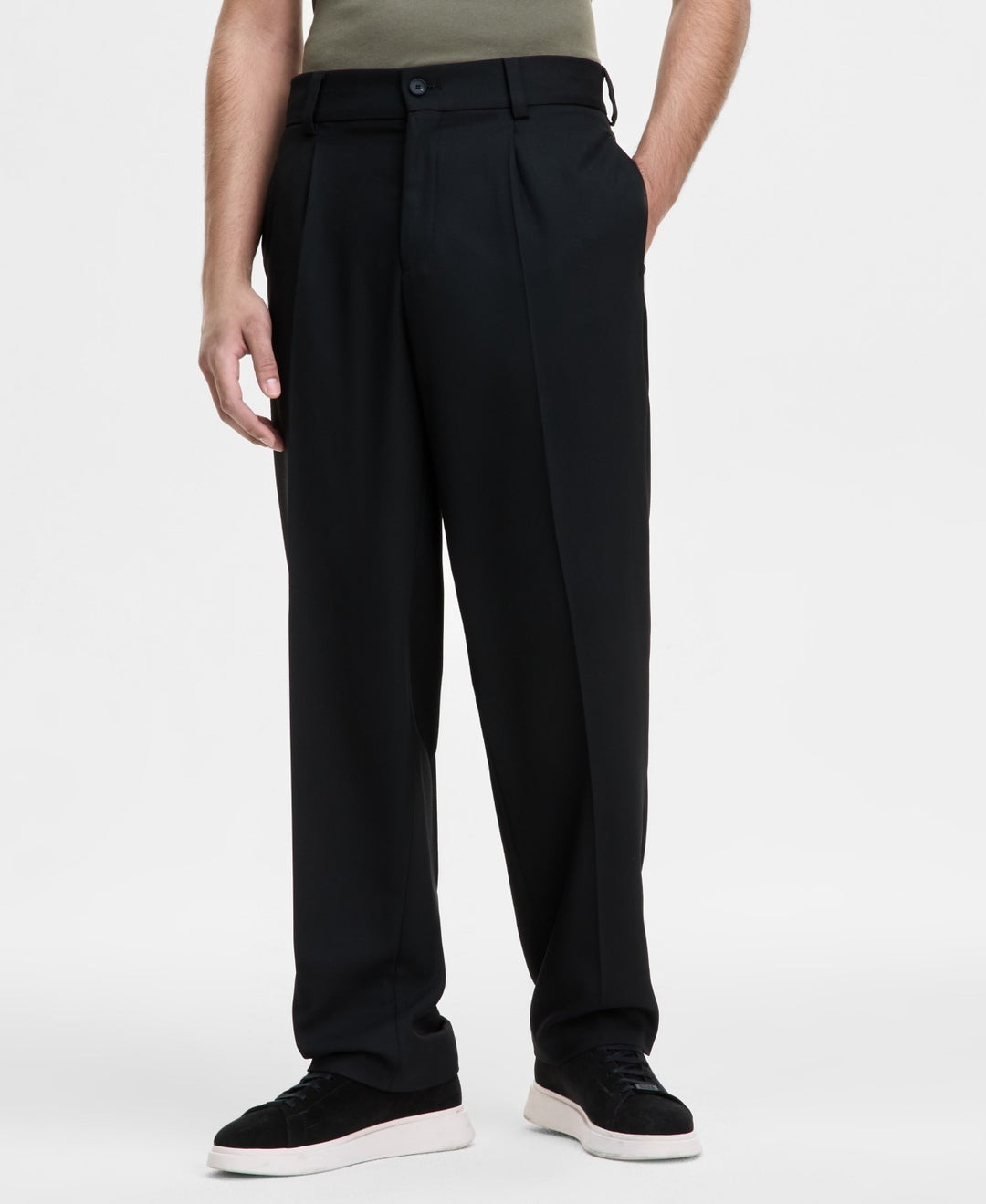 HUGO by Hugo Boss Men's Modern-Fit Black Pants MSRP $178