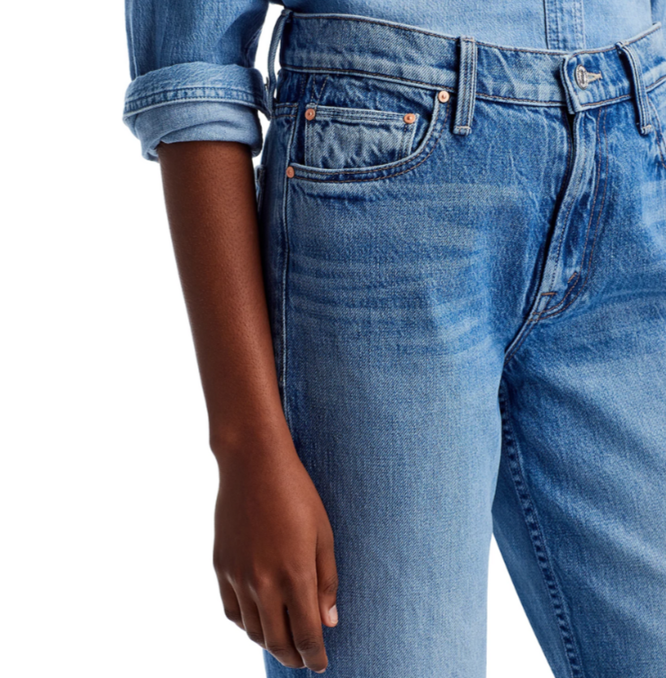 MOTHER The Bookie Flooded Wide Leg Jeans MSRP $268