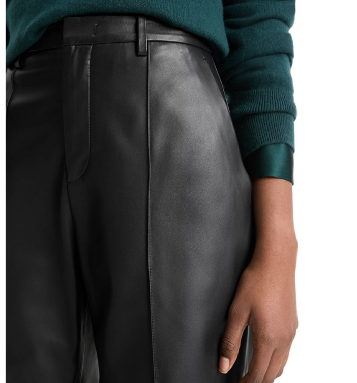 Vince Mid Rise Leather Shorts MSRP $995