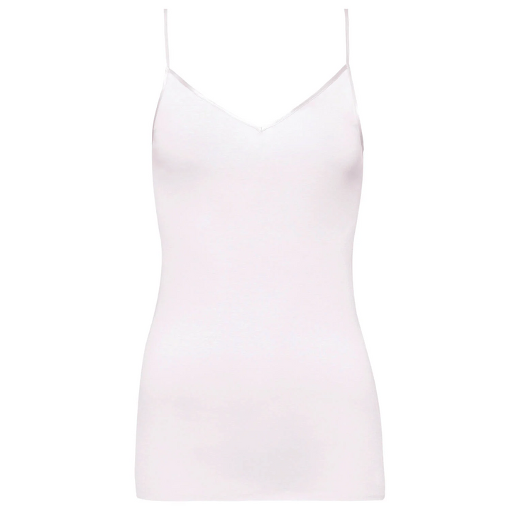 Hanro Women's Cotton Seamless V Neck Camisole MSRP $70