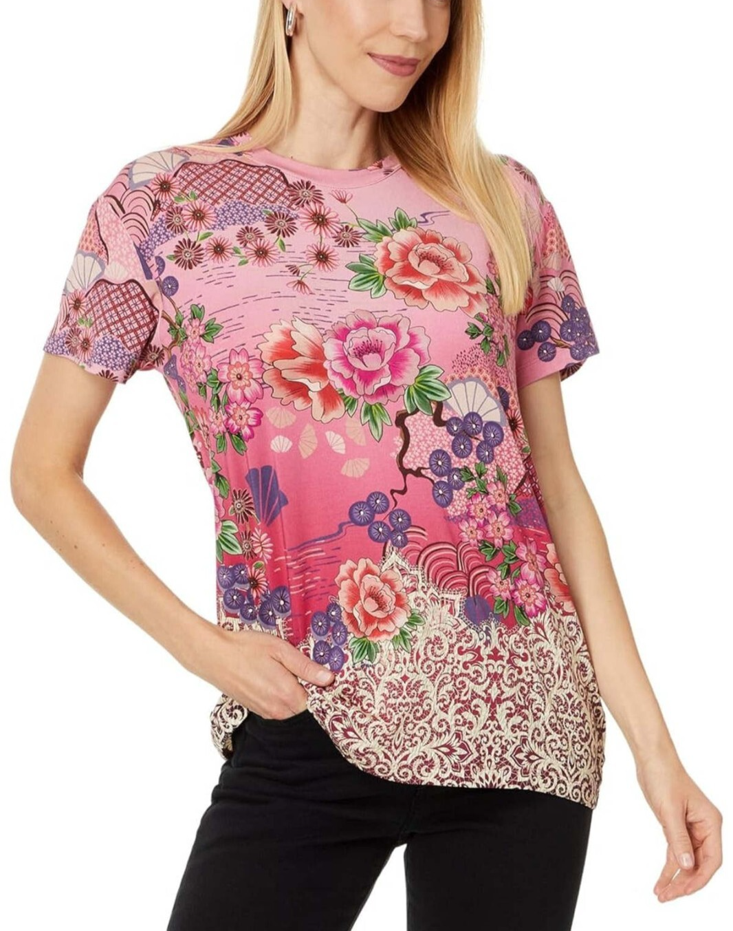 Johnny Was Loose Fit T-Shirt MSRP $115