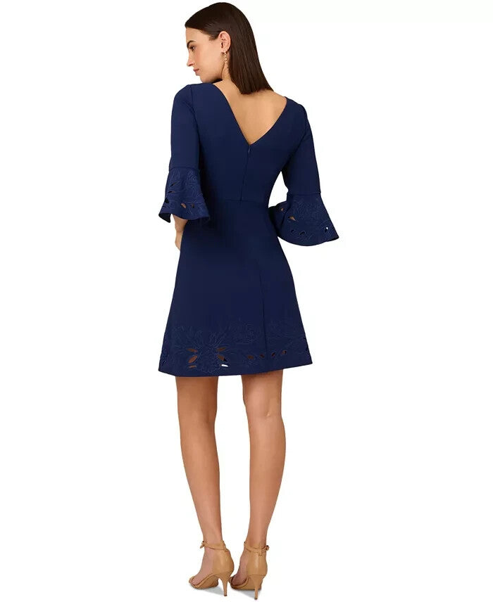 Adrianna Papell Eyelet Embroidered Dress MSRP $179