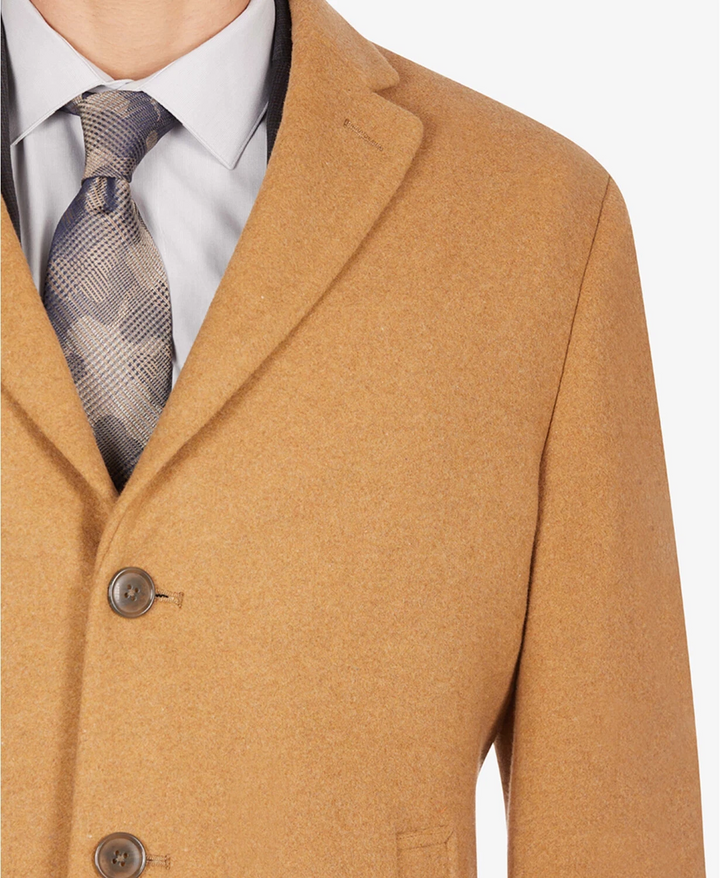 Calvin Klein Men's Prosper Wool-Blend Slim Fit Overcoat MSRP $395