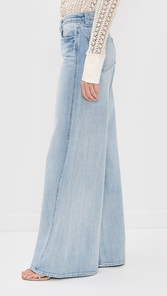 L'AGENCE Beau High Rise T Seam Wide Leg Jeans MSRP $350