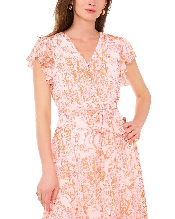 VINCE CAMUTO Asymmetric Hem Midi Dress MSRP $129