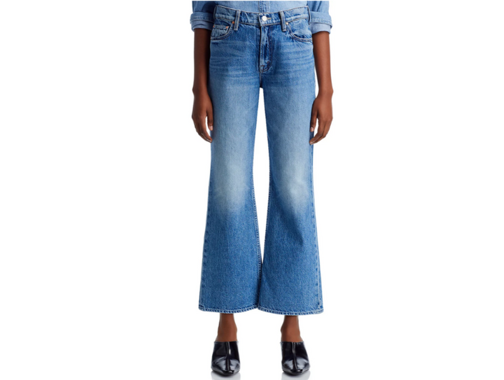 MOTHER The Bookie Flooded Wide Leg Jeans
