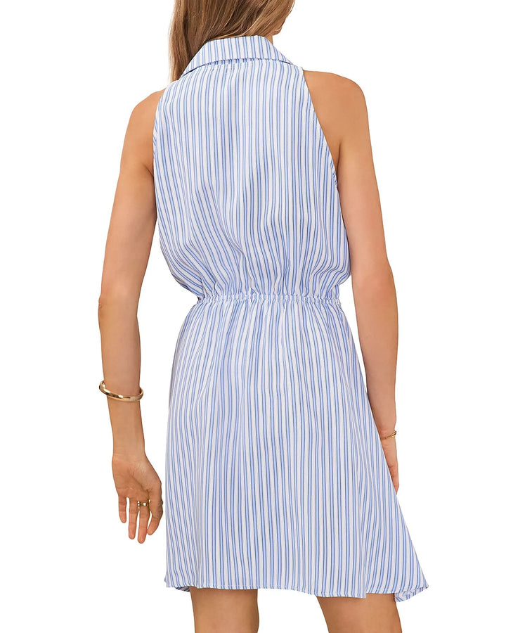 VINCE CAMUTO Striped Mini Wrap Dress MSRP $129