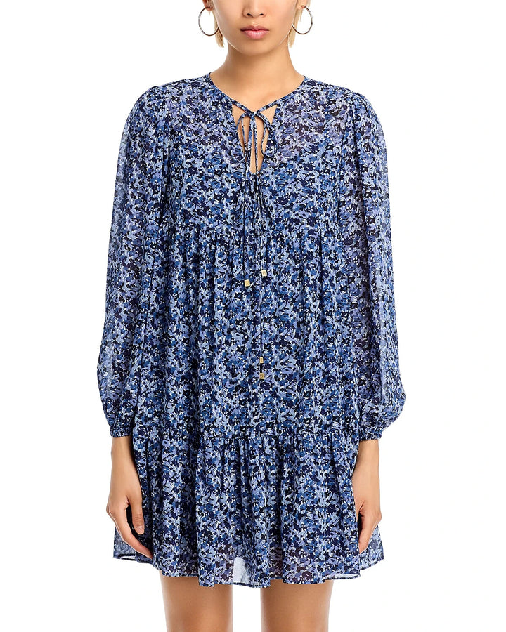 MICHAEL Michael Kors Tie Neck Mini Dress MSRP $255