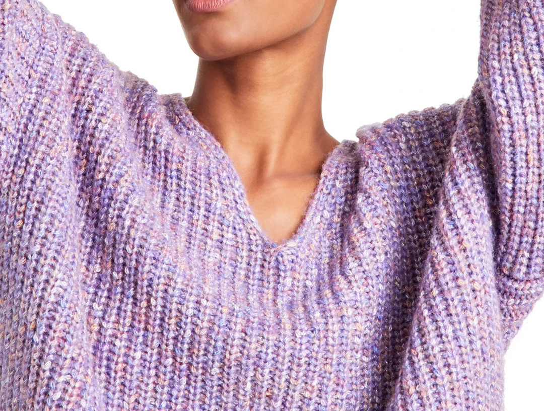 BOSS Orange Women's Facacia V-Neck Dropped-Shoulder Sweater  MSRP $178