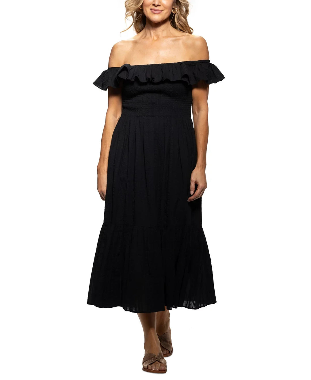 Dotti Cotton On/Off-The-Shoulder Cover-Up Dress MSRP $62