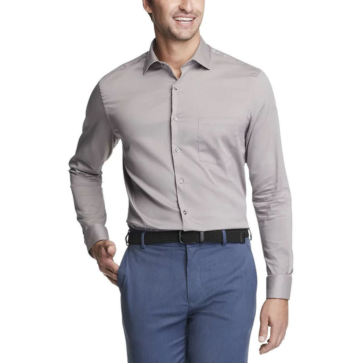 Van Heusen Stain Shield Regular Fit Dress Shirt MSRP $60