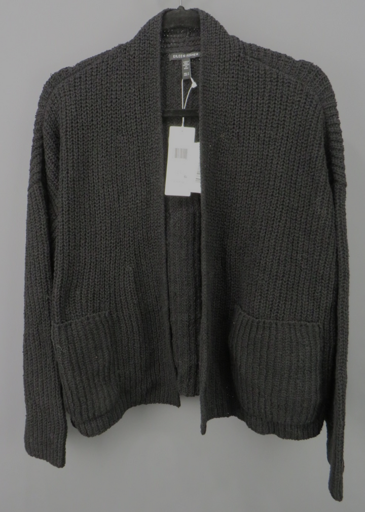 Eileen Fisher Cotton Open Front Cardigan MSRP $258