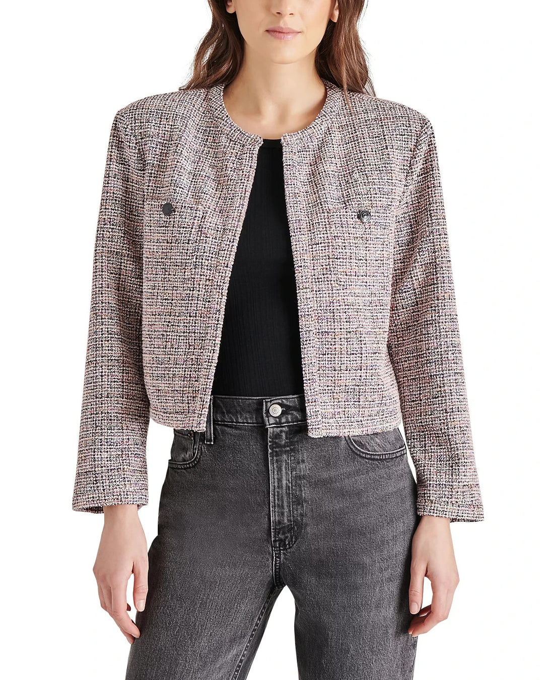 STEVE MADDEN Manon Tweed Jacket MSRP $89