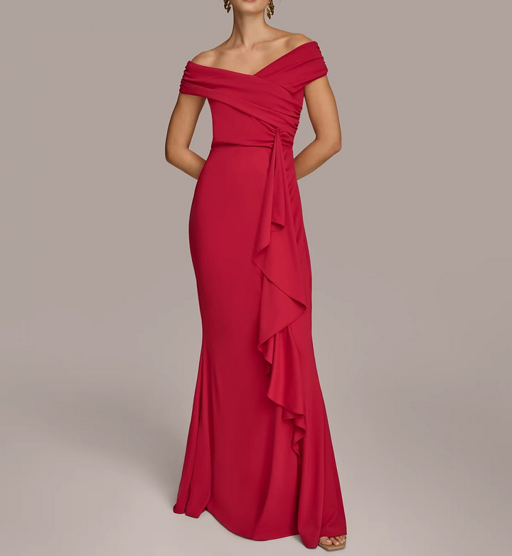 Donna Karan New York Women's Asymmetric Draped Gown MSRP $249