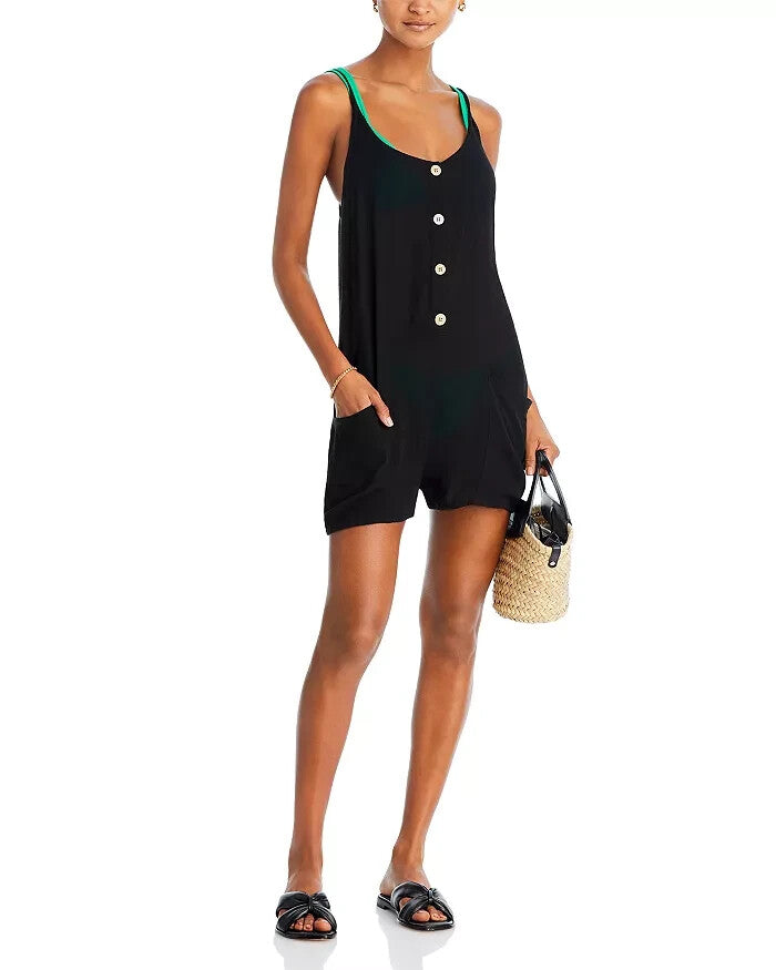 AQUA Swim Short Swim Coverup Romper MSRP $88 Size S/L # 1B 2408