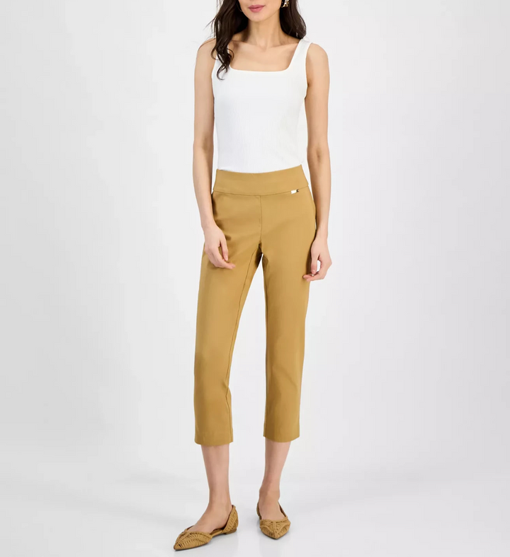 I.N.C. International Concepts Women's Bengaline Pull-On Capri Pants MSRP $49.50