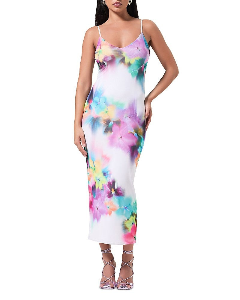 AFRM Amina Mesh Maxi Slip Dress MSRP $78