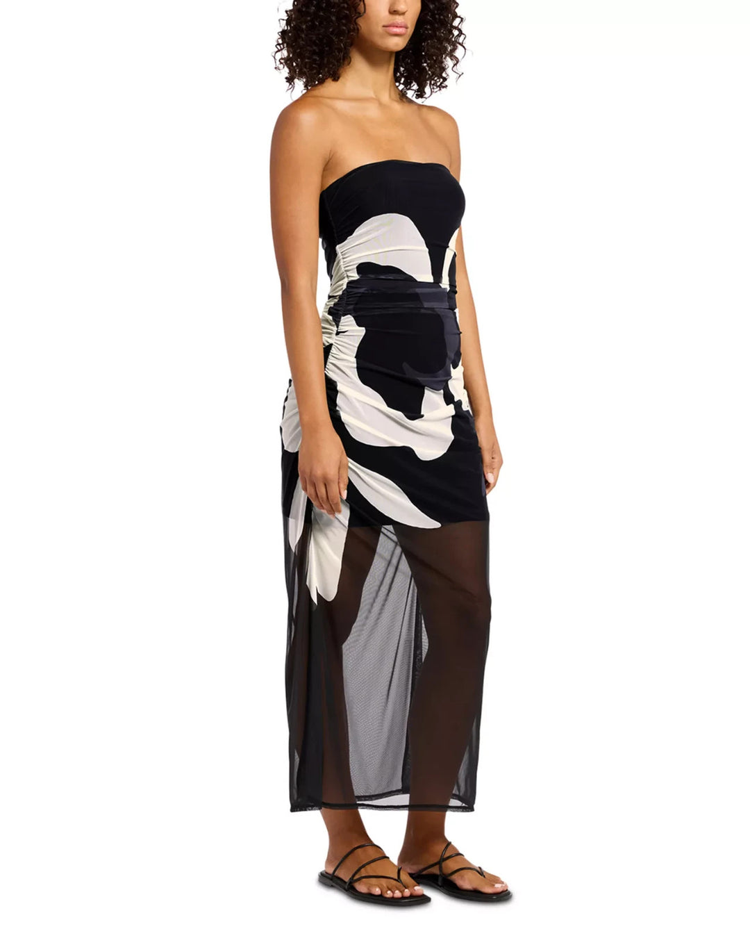 JETS Mesh Strapless Dress MSRP $280