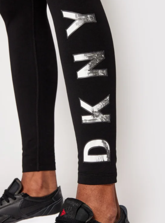 DKNY Sport High-Rise Logo Workout Full Length Leggings MSRP $59