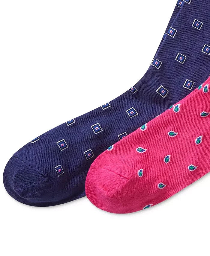 Polo Ralph Lauren Men's 2-Pk. Foulard Slack Socks MSRP $22