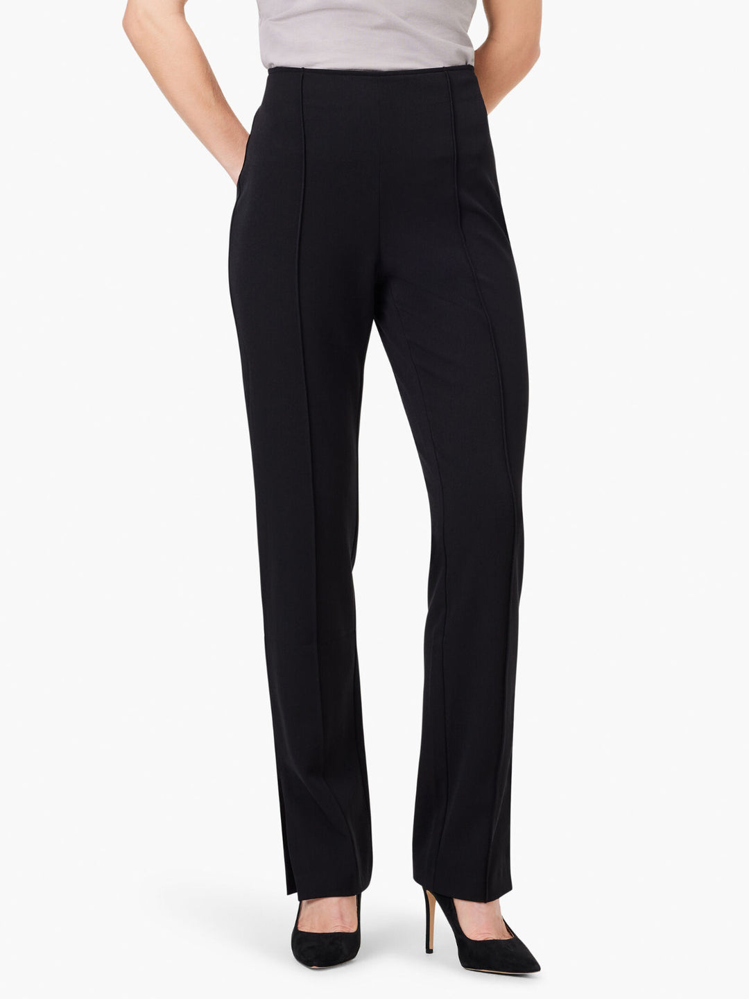 NIC+ZOE Avenue Side Slit Straight Pant MSRP $148