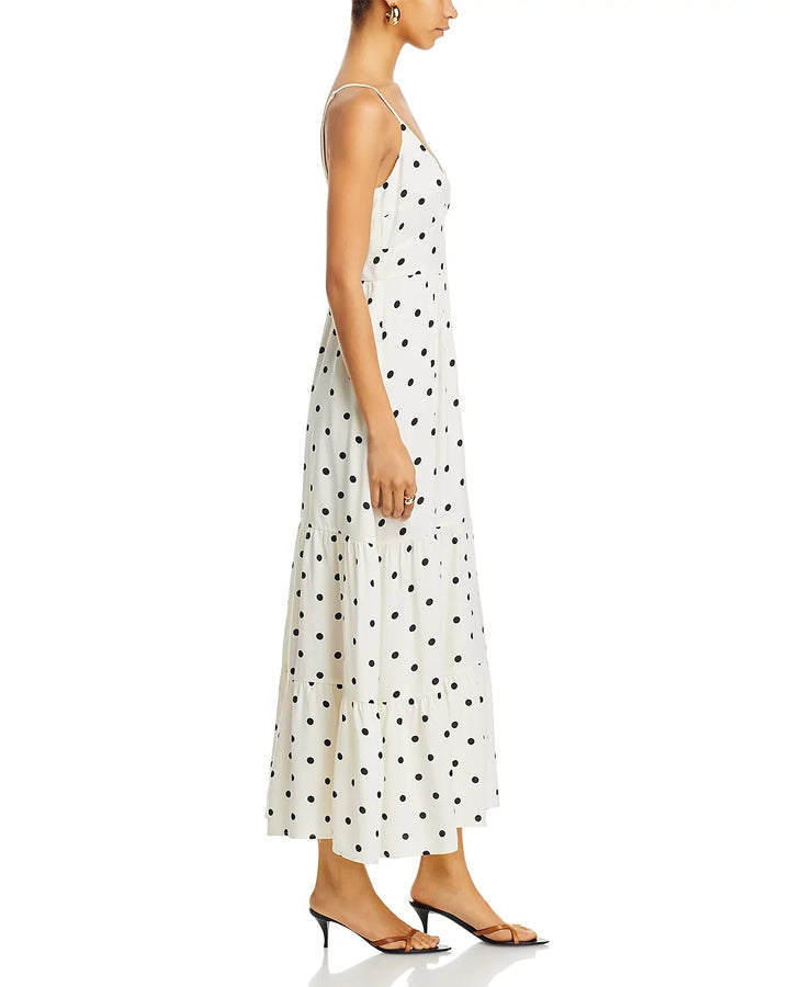 AQUA Dot Strappy Back Maxi Dress MSRP $118