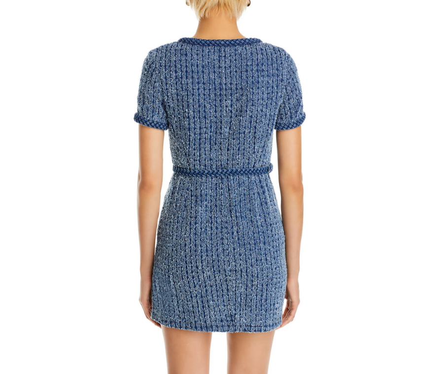 Self-Portrait Braided Trim Textured Dress MSRP $440