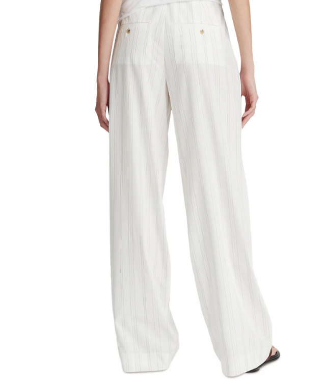 Vince Striped High Rise Wide Leg Pants MSRP $395
