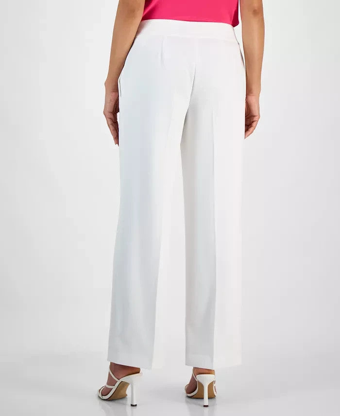Kasper Crepe Wide-Leg Pants MSRP $79