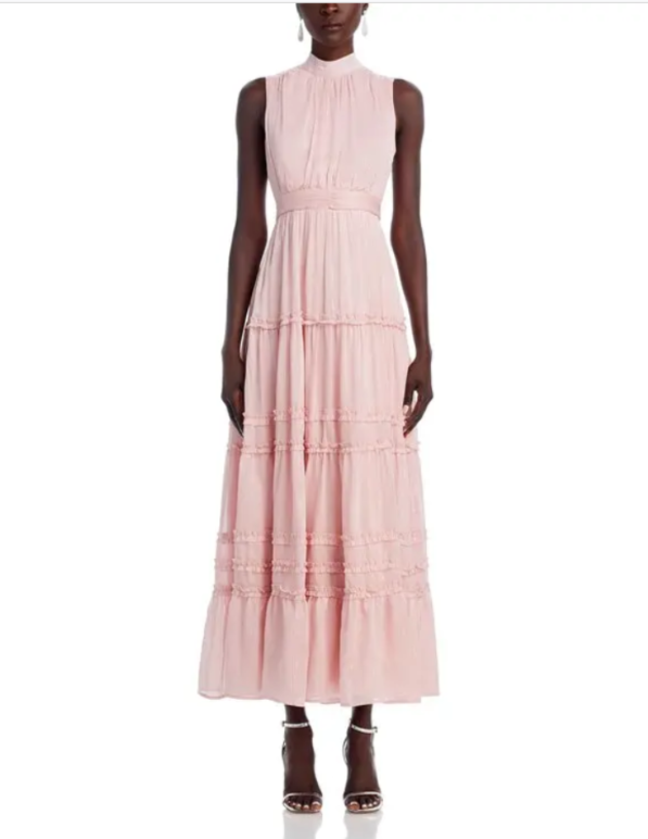 AQUA Tiered Sleeveless Maxi Dress MSRP $118