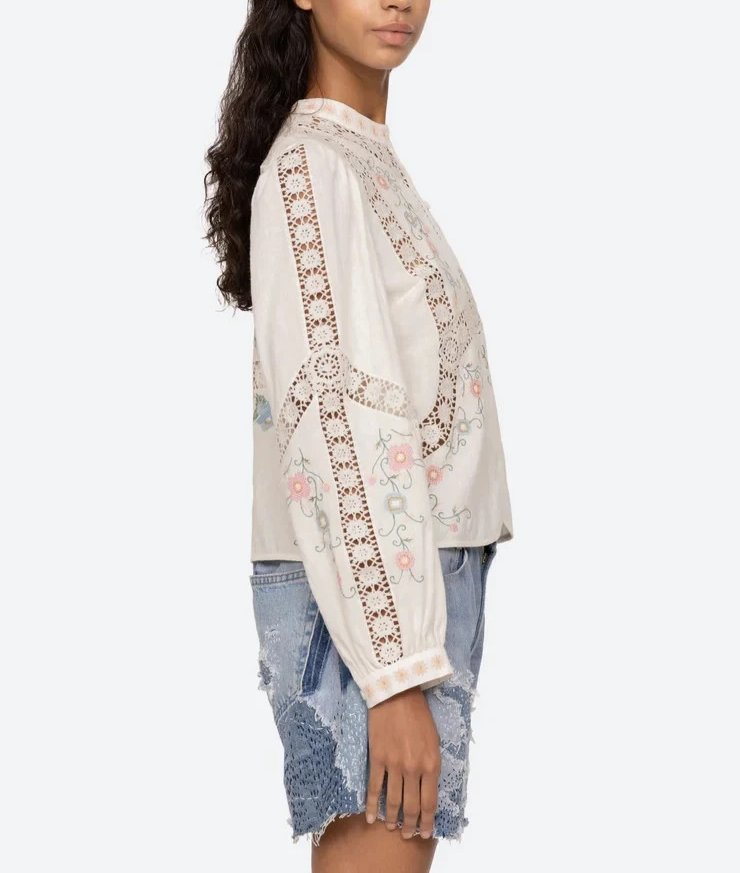Sea Vesna Embroidered Blouse MSRP $395