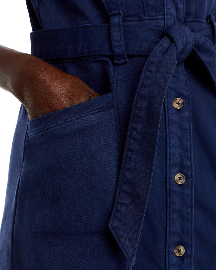 PAIGE Jaxsyn Belted Mini Shirt Dress MSRP $249