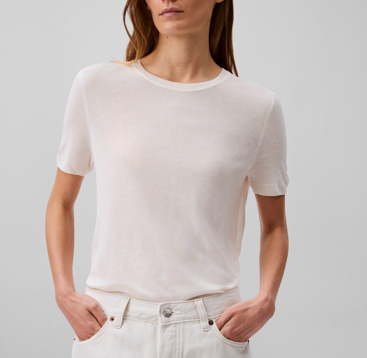 Calvin Klein Women's Fine Gauge Short-Sleeve Sweater MSRP $89