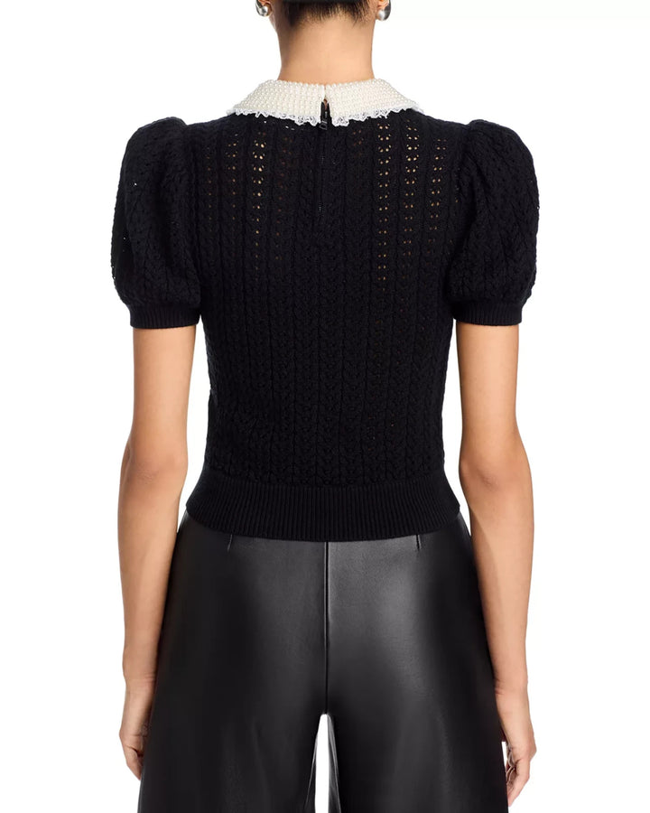Alice and Olivia Chase Puff Sleeve Sweater MSRP $495
