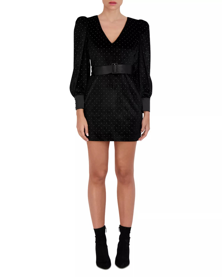 Bcbgmaxazria Dotted Belted Dress MSRP $328