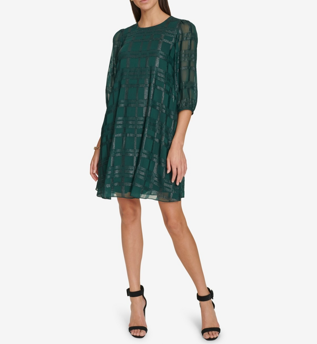 calvin klein green dress long sleeve New Size 6 Calvin Klein Elegant GREEN Velvet Faux Wrap Easy Fit Sheath Dress