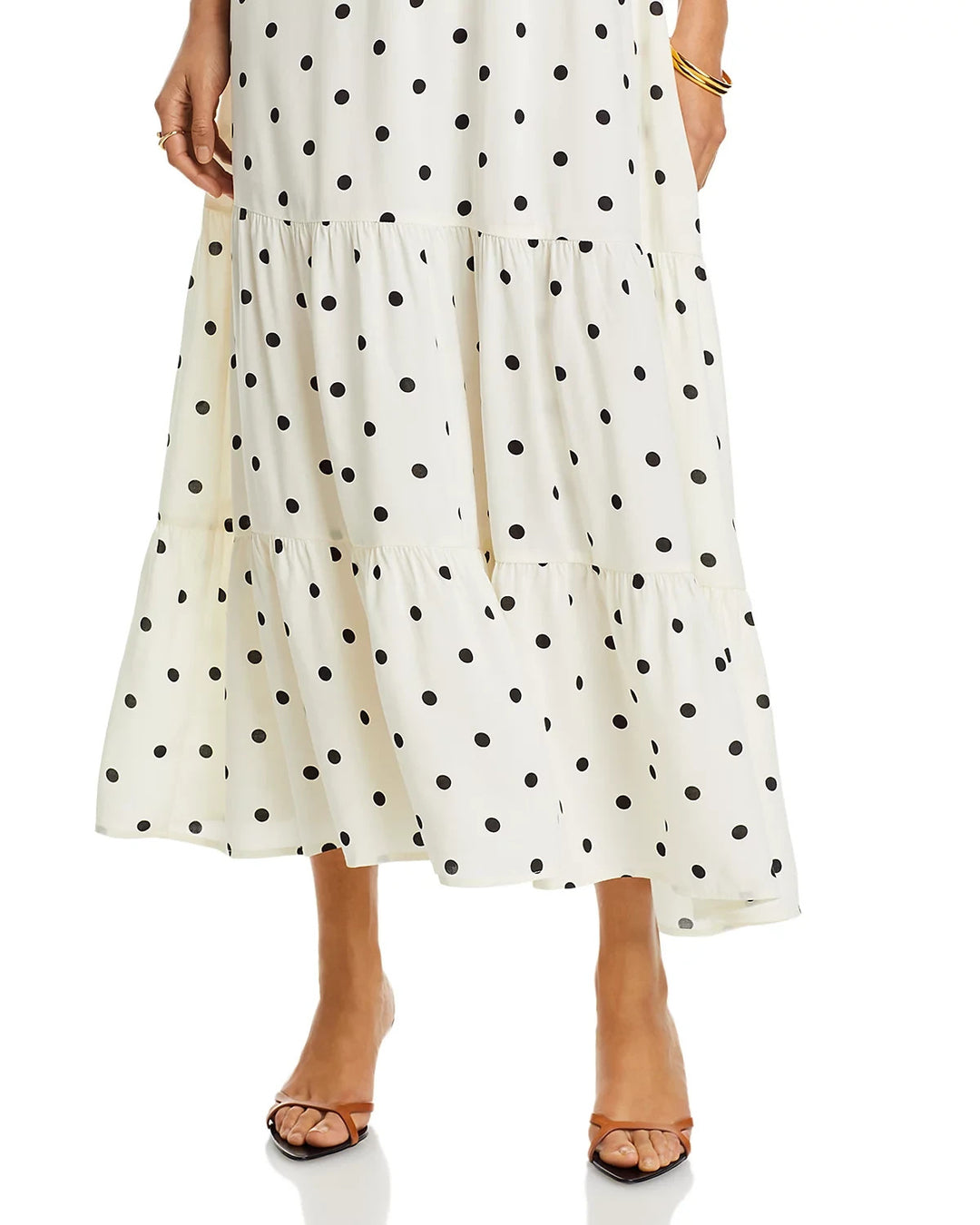 AQUA Dot Strappy Back Maxi Dress MSRP $118