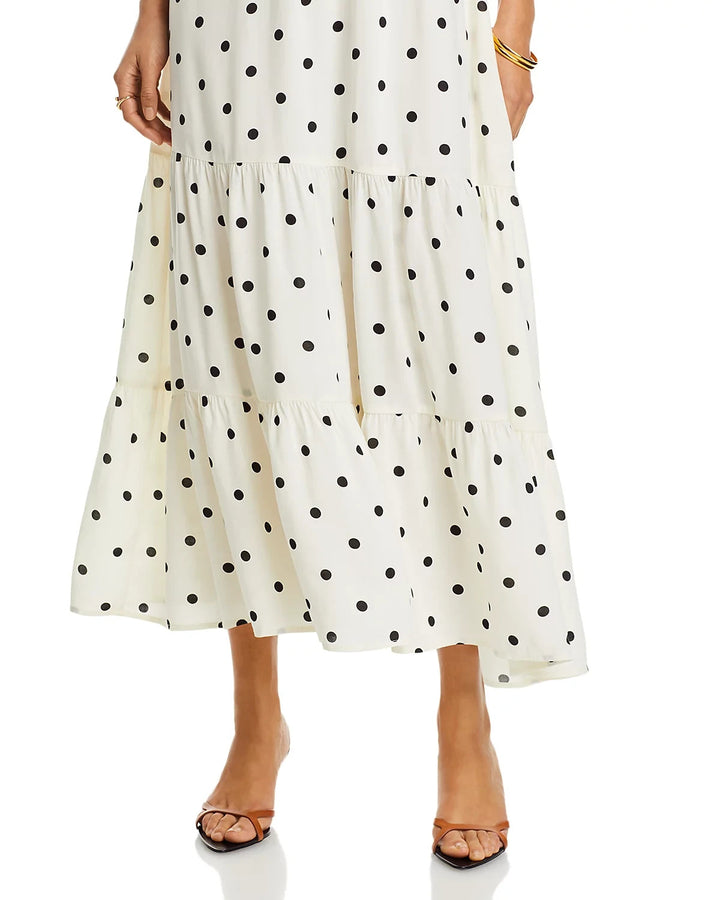 AQUA Dot Strappy Back Maxi Dress MSRP $118