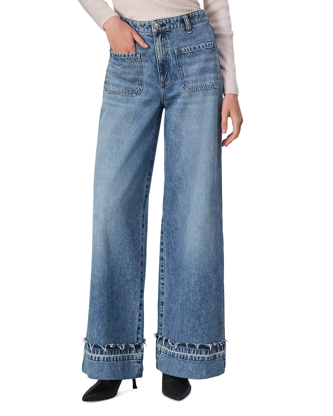 rag & bone Marina High Rise Wide Leg Jeans MSRP $318